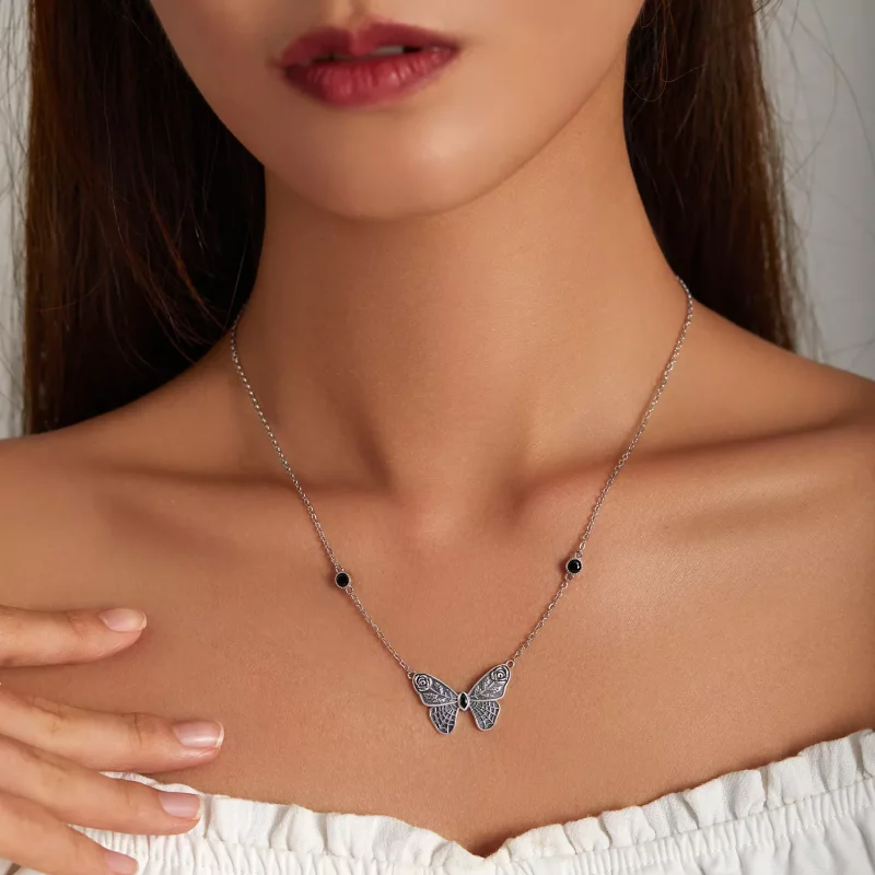 (afbeelding voor) Pandora Style Retro Vlinder Ketting - BSN235 - Bekijken 7