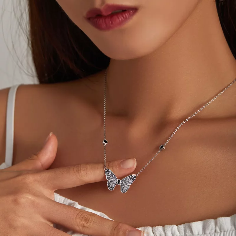 (afbeelding voor) Pandora Style Retro Vlinder Ketting - BSN235 - Bekijken 8