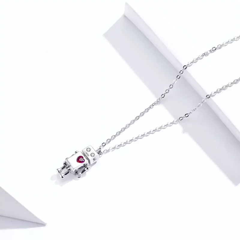 (afbeelding voor) Pandora Style Robot van de liefde Chain Ketting - SCN388 - Bekijken 3