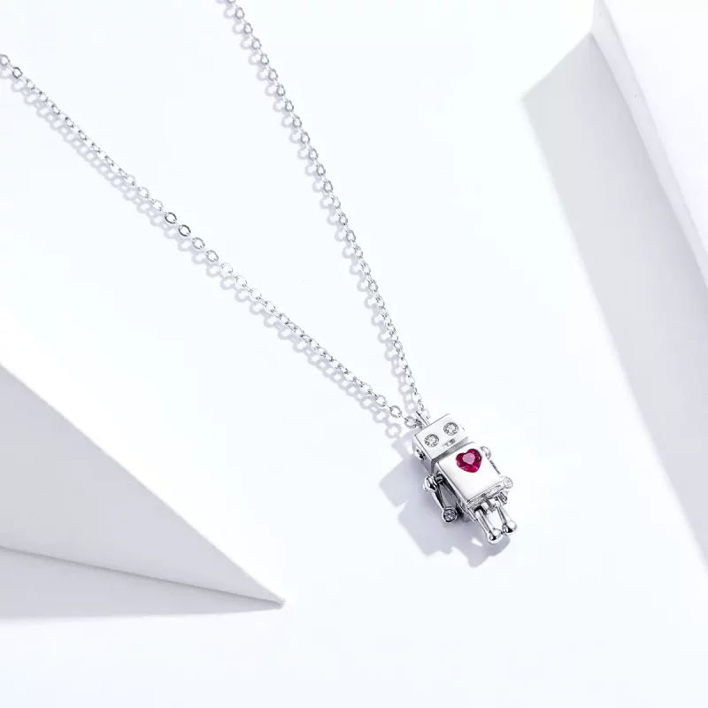 (afbeelding voor) Pandora Style Robot van de liefde Chain Ketting - SCN388 - Bekijken 4