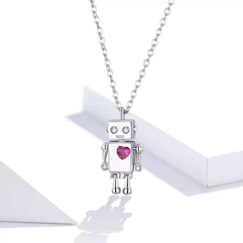 (afbeelding voor) Pandora Style Robot van de liefde Chain Ketting - SCN388 - Bekijken 8