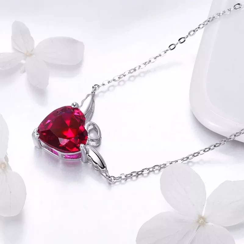 (afbeelding voor) Pandora Style Rode Engel Hart Chain Ketting - SCN285 - Bekijken 3