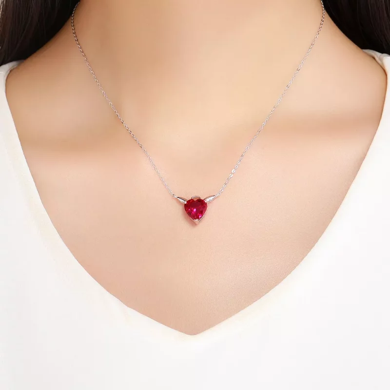 (afbeelding voor) Pandora Style Rode Engel Hart Chain Ketting - SCN285 - Bekijken 6