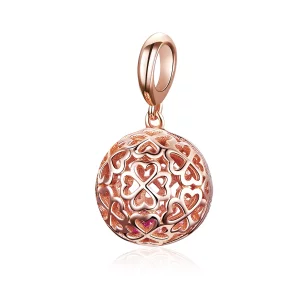 Pandora Style Rose Beweging Klaver Hanger - SCC1127 (afbeelding voor) Pandora Style Rose Beweging Klaver Hanger - SCC1127