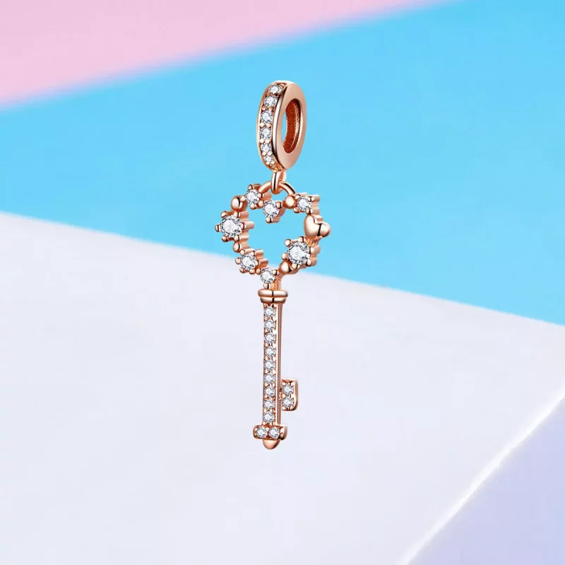 (afbeelding voor) Pandora Style Rose Luchy Shinning Key Hanger - SCC1122 - Bekijken 6