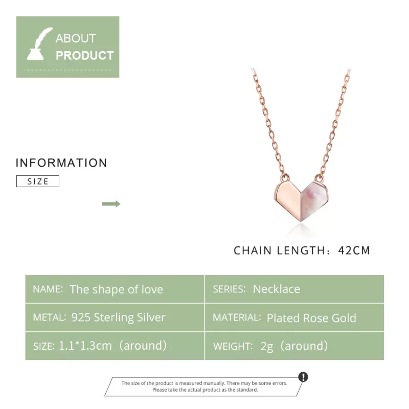 (afbeelding voor) Pandora Style Rose Origami Hart Chain Ketting - SCN330 - Bekijken 7