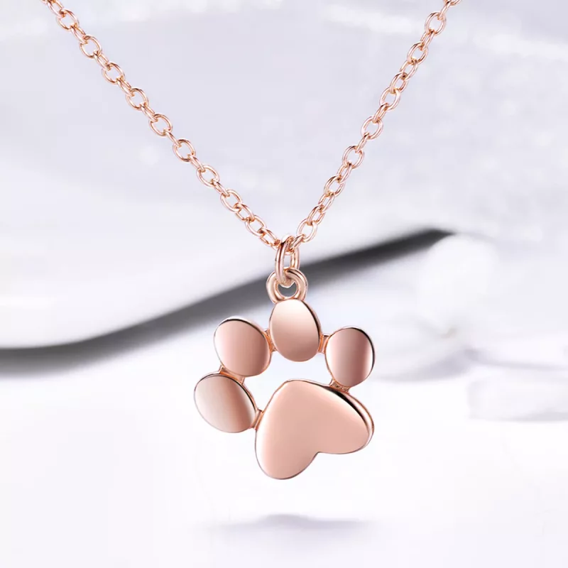 (afbeelding voor) Pandora Style Rose Schattige poot Chain Ketting - SCN275-3 - Bekijken 4