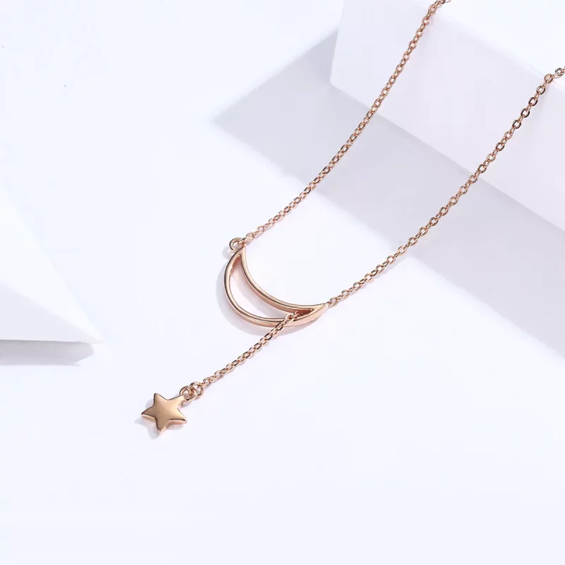 (afbeelding voor) Pandora Style Rose Sterren Maan Chain Ketting - SCN108-C - Bekijken 2
