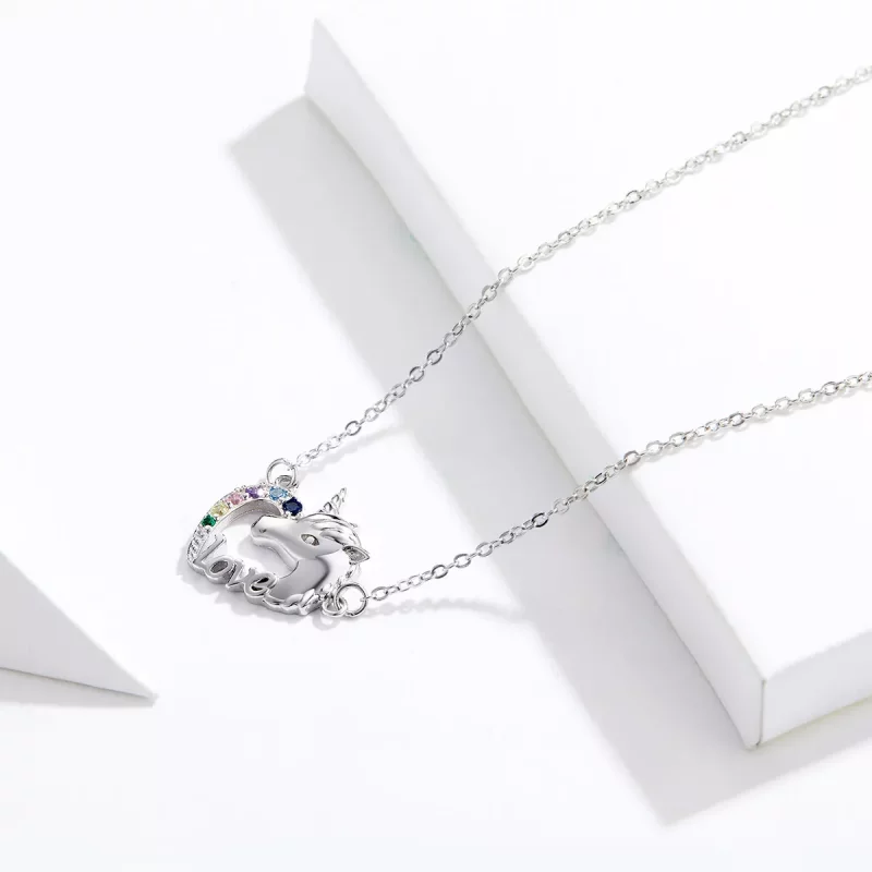 (afbeelding voor) Pandora Style Schattige Eenhoorn Chain Ketting - SCN348 - Bekijken 2