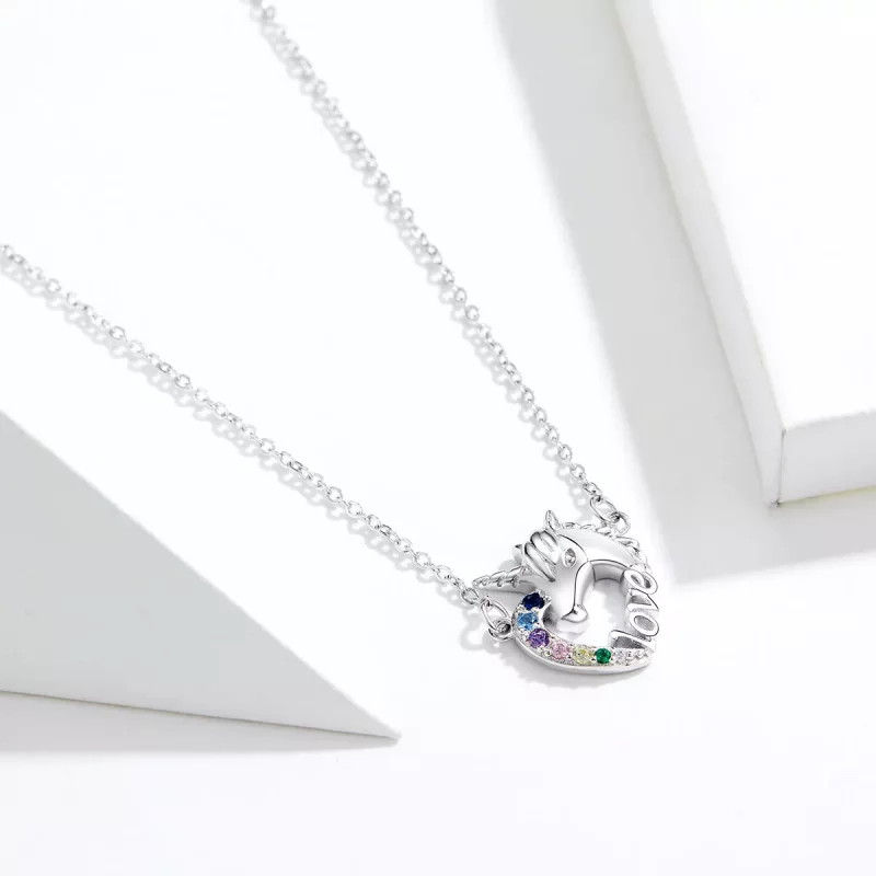 (afbeelding voor) Pandora Style Schattige Eenhoorn Chain Ketting - SCN348 - Bekijken 3