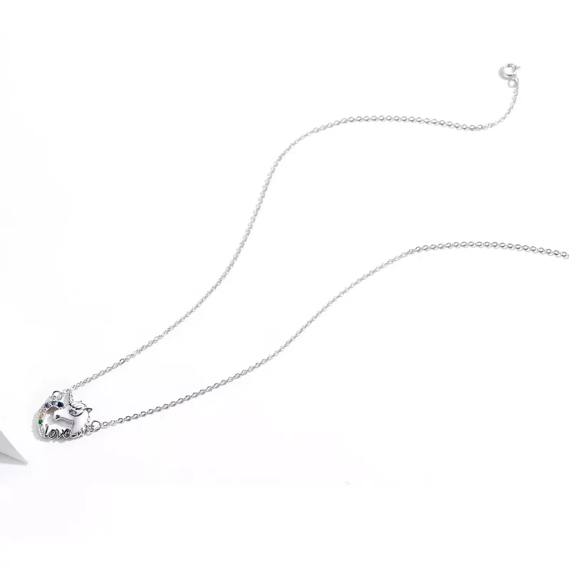 (afbeelding voor) Pandora Style Schattige Eenhoorn Chain Ketting - SCN348 - Bekijken 4