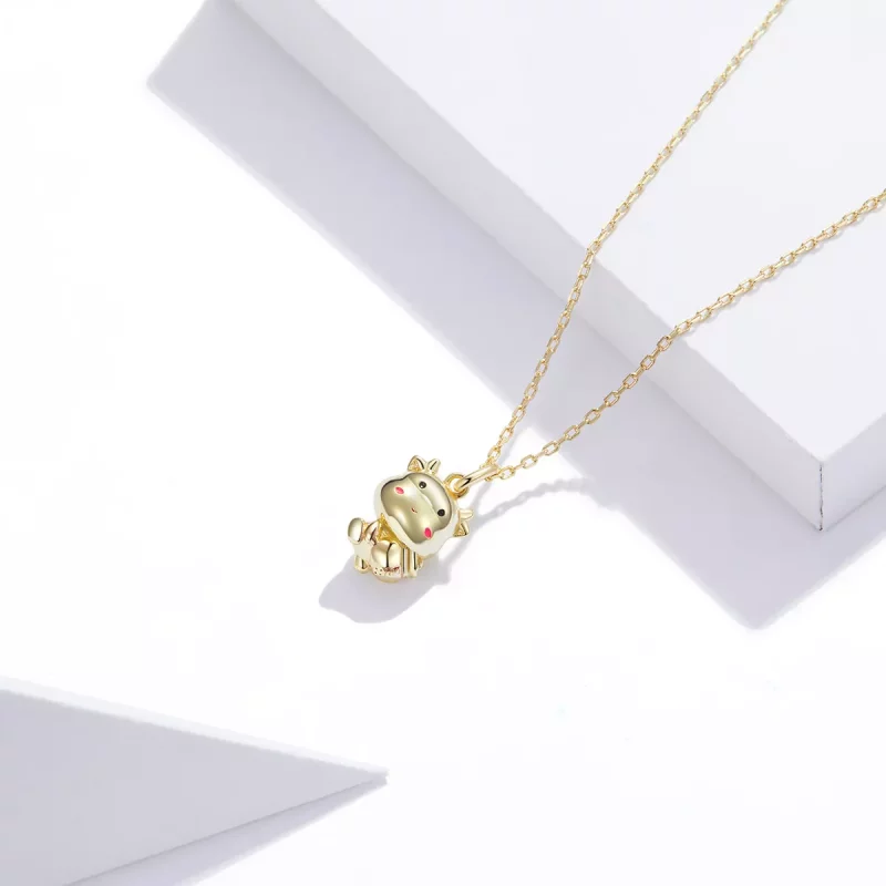 (afbeelding voor) Pandora Style Schattige Gelukkige Koe Ketting - SCN444 - Bekijken 3