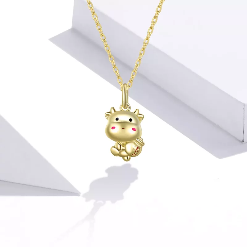 (afbeelding voor) Pandora Style Schattige Gelukkige Koe Ketting - SCN444 - Bekijken 5