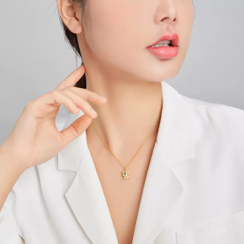 (afbeelding voor) Pandora Style Schattige Gelukkige Koe Ketting - SCN444 - Bekijken 6