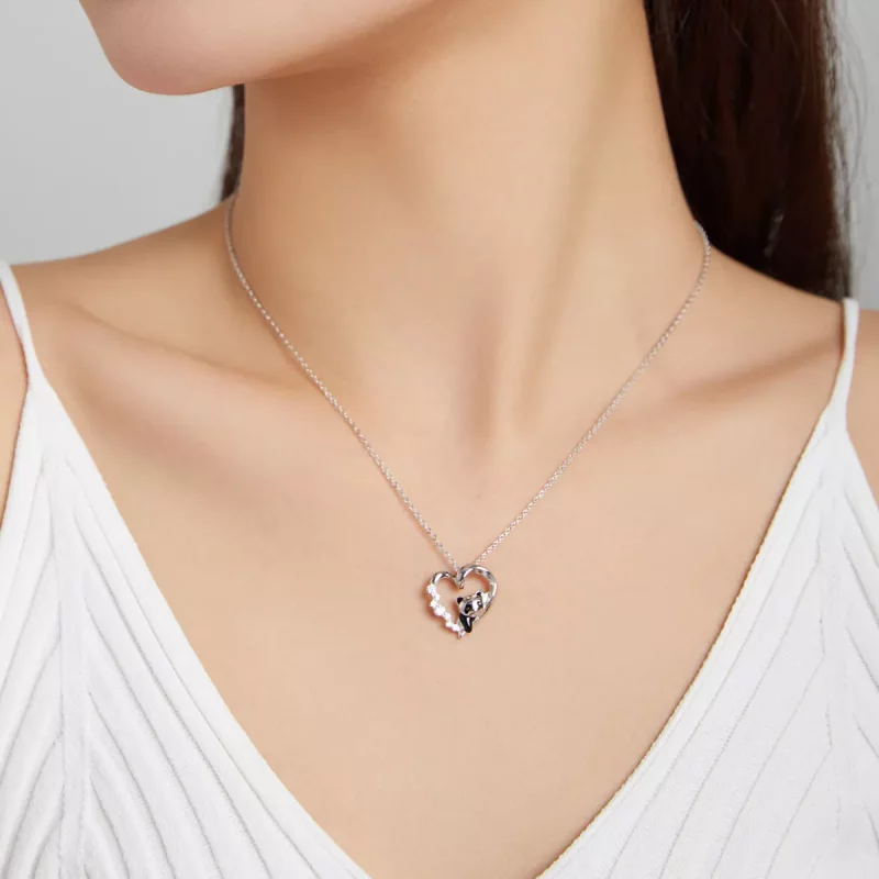(afbeelding voor) Pandora Style Schattige kattenoren Chain Ketting - SCN453 - Bekijken 7