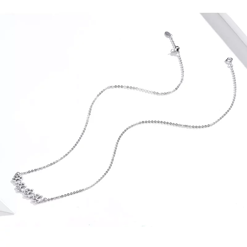 (afbeelding voor) Pandora Style Schattige poot Chain Ketting - SCN346 - Bekijken 2