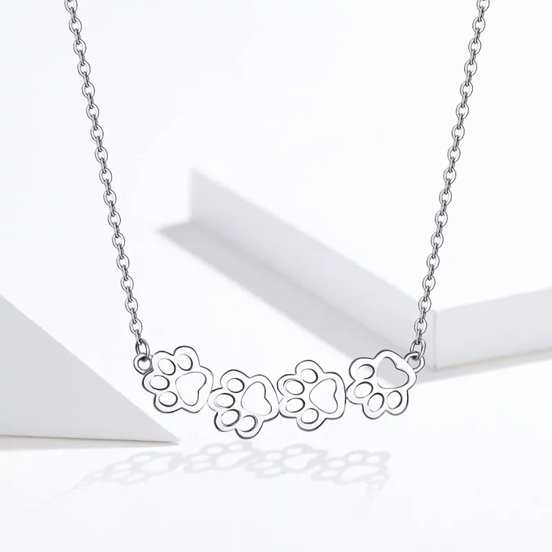 (afbeelding voor) Pandora Style Schattige poot Chain Ketting - SCN346 - Bekijken 6
