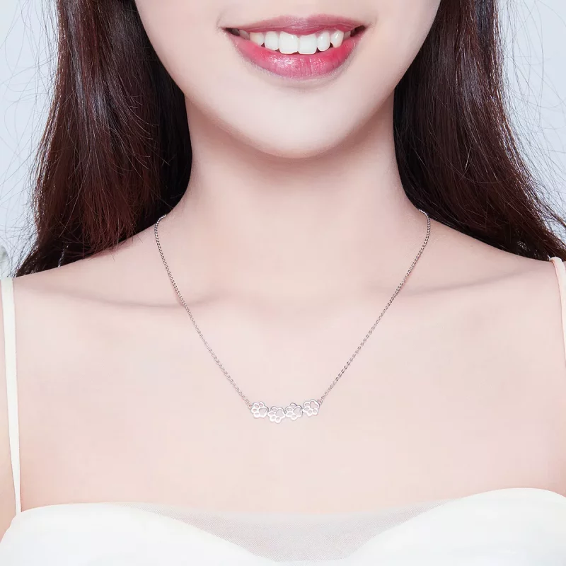 (afbeelding voor) Pandora Style Schattige poot Chain Ketting - SCN346 - Bekijken 8