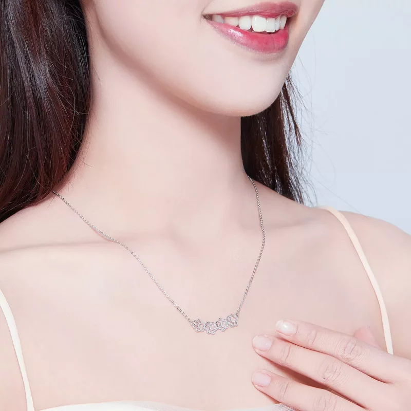 (afbeelding voor) Pandora Style Schattige poot Chain Ketting - SCN346 - Bekijken 9