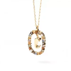 Pandora Style Shine Letter C Ketting - BSN245-C (afbeelding voor) Pandora Style Shine Letter C Ketting - BSN245-C