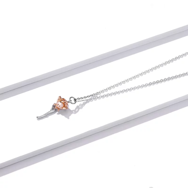 (afbeelding voor) Pandora Style Sierlijke Roos Ketting - BSN190 - Bekijken 2