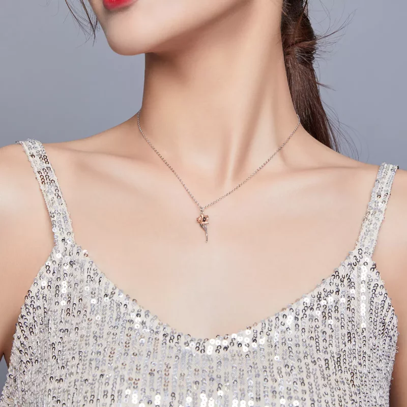 (afbeelding voor) Pandora Style Sierlijke Roos Ketting - BSN190 - Bekijken 7