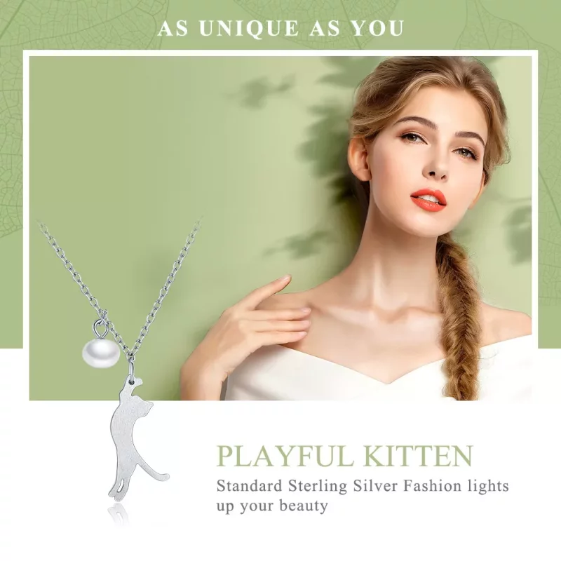 (afbeelding voor) Pandora Style Speels Katje Chain Ketting - SCN175 - Bekijken 2