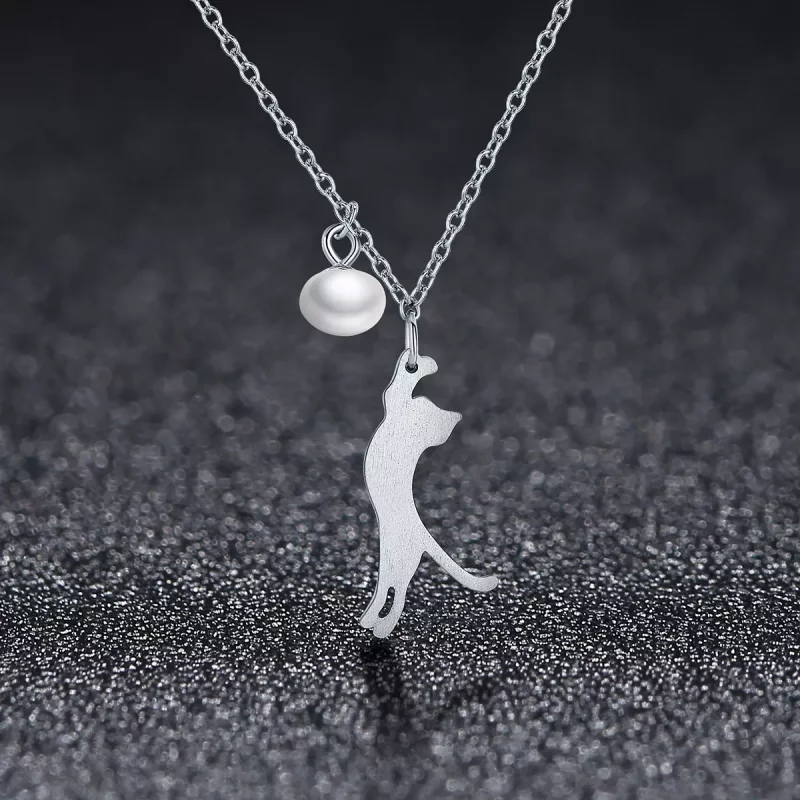 (afbeelding voor) Pandora Style Speels Katje Chain Ketting - SCN175 - Bekijken 3