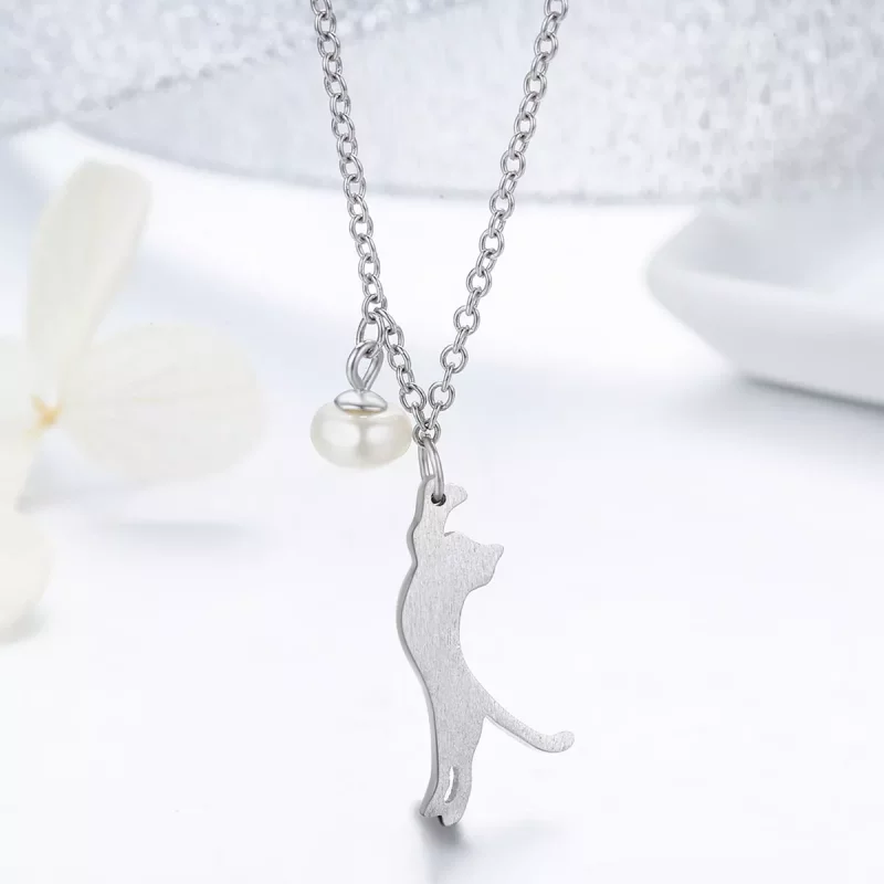 (afbeelding voor) Pandora Style Speels Katje Chain Ketting - SCN175 - Bekijken 4