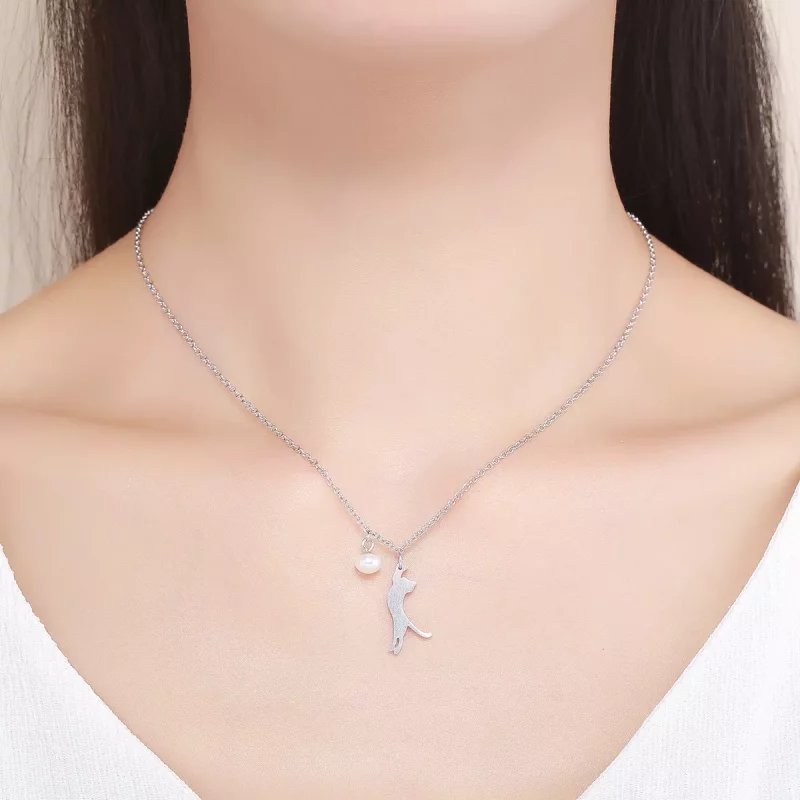 (afbeelding voor) Pandora Style Speels Katje Chain Ketting - SCN175 - Bekijken 8