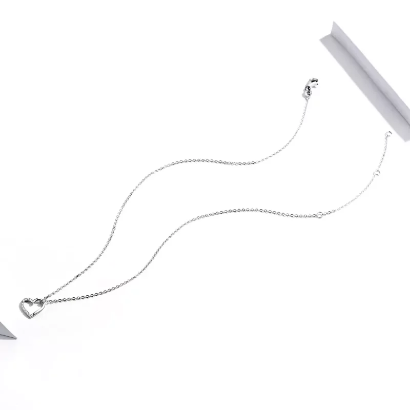 (afbeelding voor) Pandora Style Sprankelend hart Chain Ketting - SCN347 - Bekijken 5