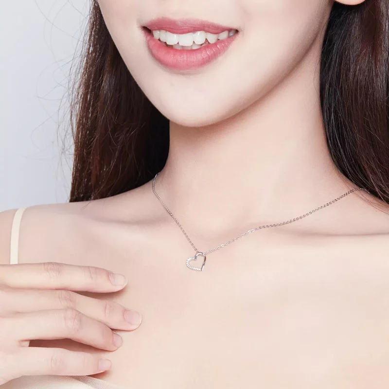 (afbeelding voor) Pandora Style Sprankelend hart Chain Ketting - SCN347 - Bekijken 8