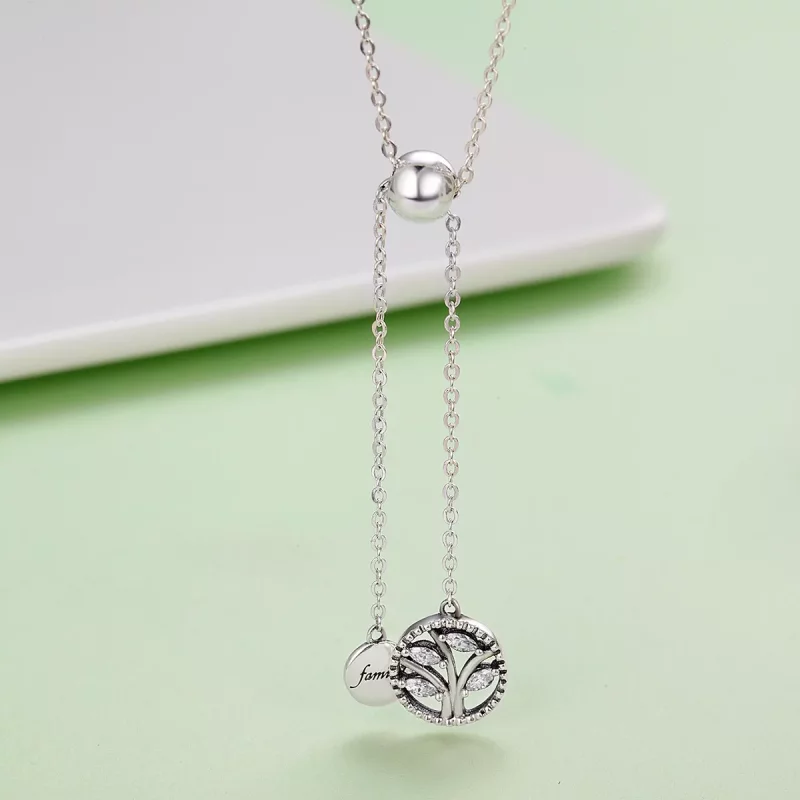 (afbeelding voor) Pandora Style Stamboom en thuis Chain Ketting - SCN106 - Bekijken 4