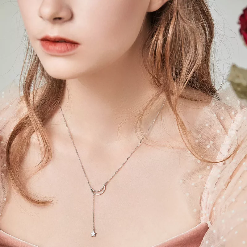(afbeelding voor) Pandora Style Ster En Maan Fee Chain Ketting - SCN108 - Bekijken 2