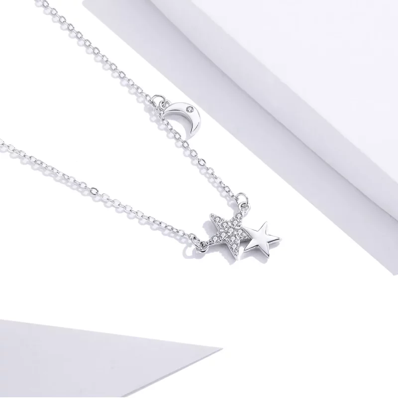 (afbeelding voor) Pandora Style Sterren en maan verhaal Chain Ketting - SCN404 - Bekijken 2