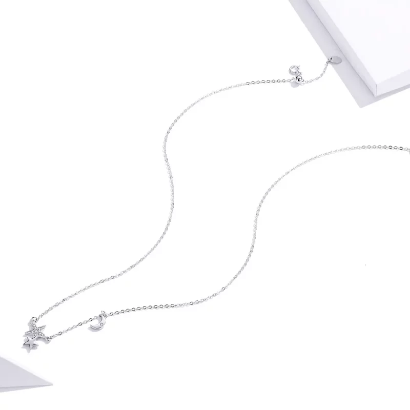 (afbeelding voor) Pandora Style Sterren en maan verhaal Chain Ketting - SCN404 - Bekijken 4