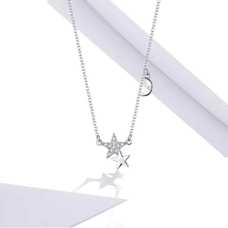 (afbeelding voor) Pandora Style Sterren en maan verhaal Chain Ketting - SCN404 - Bekijken 5