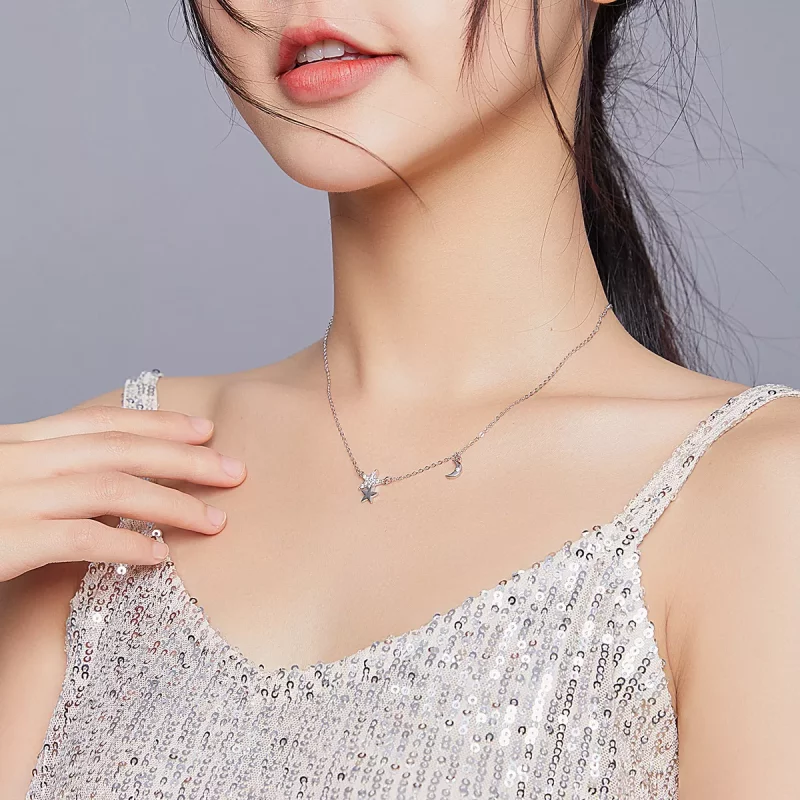 (afbeelding voor) Pandora Style Sterren en maan verhaal Chain Ketting - SCN404 - Bekijken 8