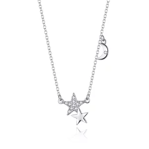 Pandora Style Sterren en maan verhaal Chain Ketting - SCN404 (afbeelding voor) Pandora Style Sterren en maan verhaal Chain Ketting - SCN404