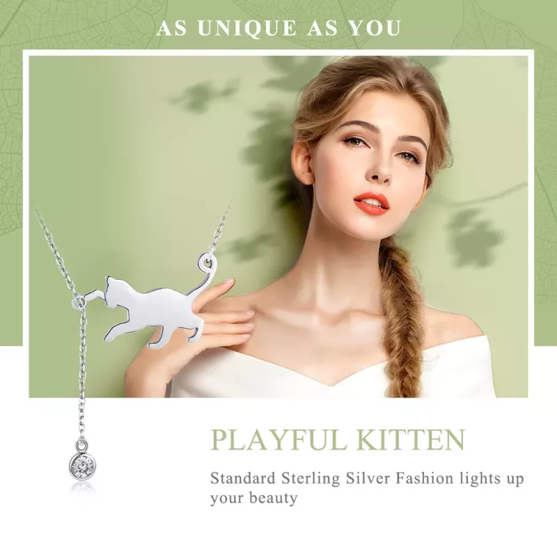 (afbeelding voor) Pandora Style Stoute Kitten Chain Ketting - SCN232 - Bekijken 2
