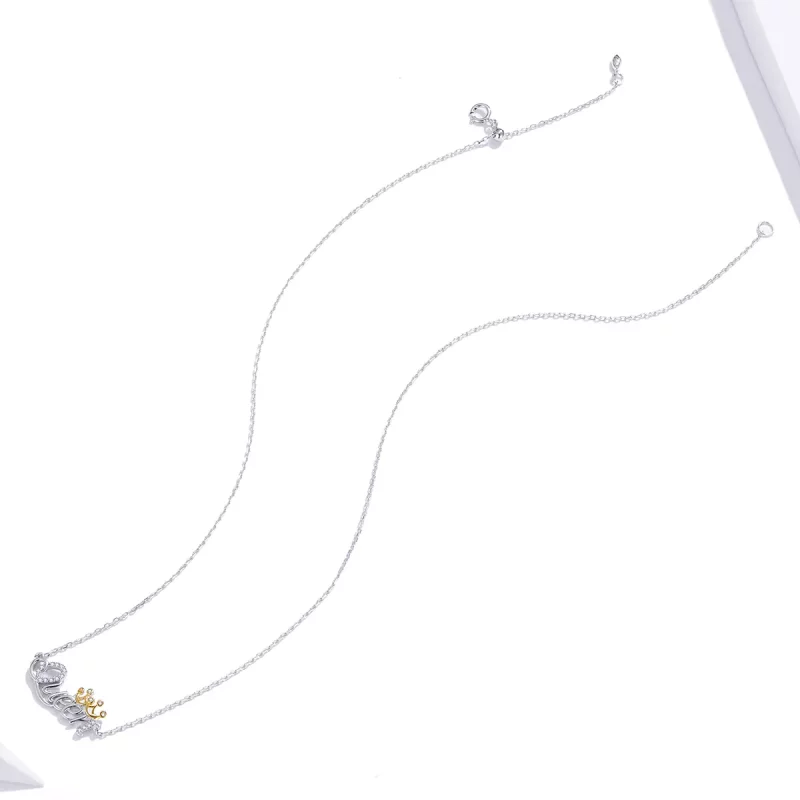 (afbeelding voor) Pandora Style Two-tone koningin Chain Ketting - SCN435 - Bekijken 4