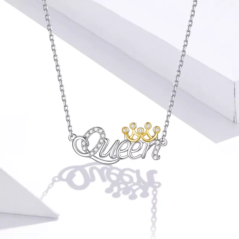 (afbeelding voor) Pandora Style Two-tone koningin Chain Ketting - SCN435 - Bekijken 5