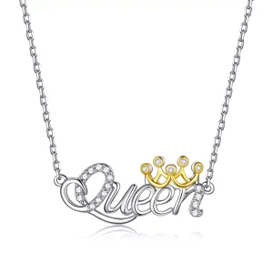 (afbeelding voor) Pandora Style Two-tone koningin Chain Ketting - SCN435
