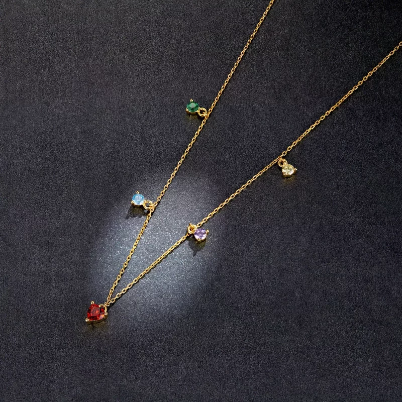 (afbeelding voor) Pandora Style Veelkleurige Zirkoon Ketting - BSN234 - Bekijken 5