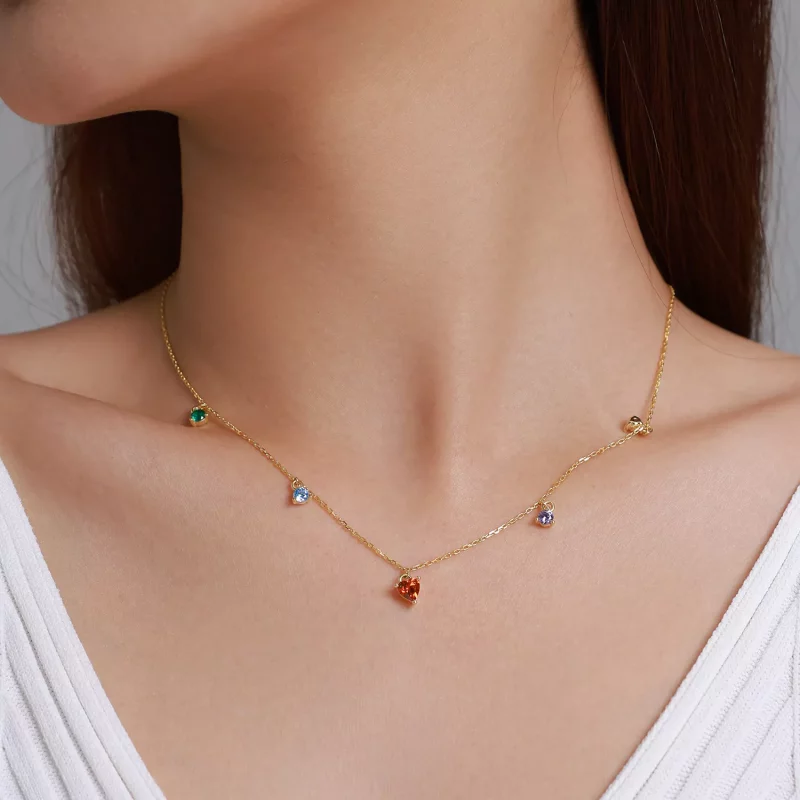 (afbeelding voor) Pandora Style Veelkleurige Zirkoon Ketting - BSN234 - Bekijken 9