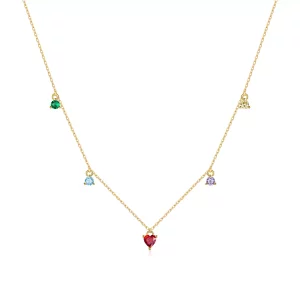 Pandora Style Veelkleurige Zirkoon Ketting - BSN234 (afbeelding voor) Pandora Style Veelkleurige Zirkoon Ketting - BSN234