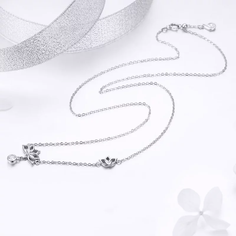 (afbeelding voor) Pandora Style Verse Lotus Chain Ketting - BSN012 - Bekijken 3