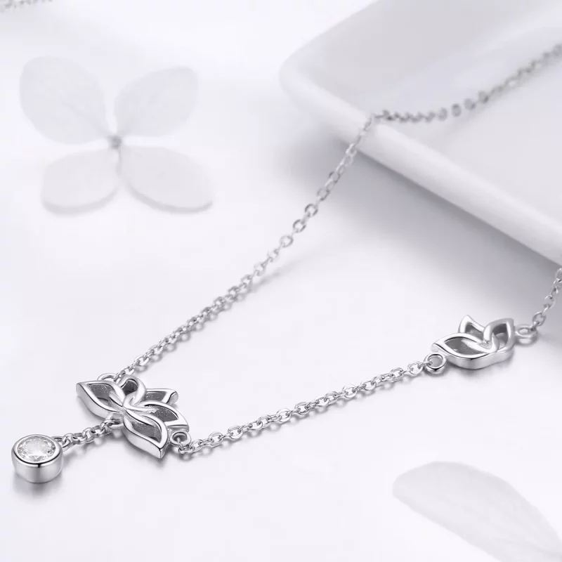 (afbeelding voor) Pandora Style Verse Lotus Chain Ketting - BSN012 - Bekijken 5