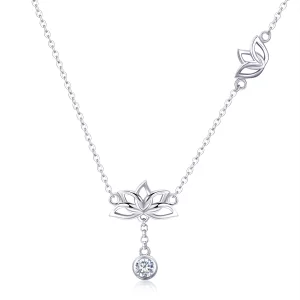 Pandora Style Verse Lotus Chain Ketting - BSN012 (afbeelding voor) Pandora Style Verse Lotus Chain Ketting - BSN012
