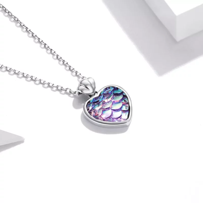 (afbeelding voor) Pandora Style Vis Schaal Hart Ketting - SCN468 - Bekijken 2